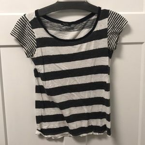 Black and white striped tee